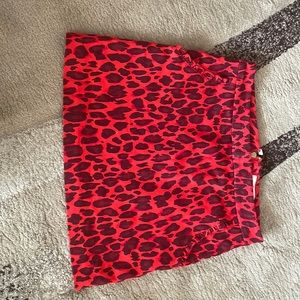 Kate spade girls red cheetah print skirt: size 10